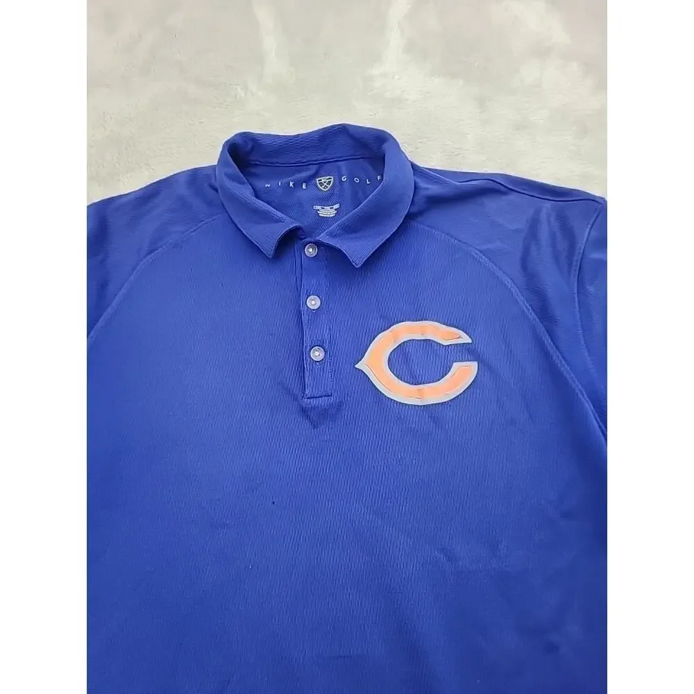 Nike Chicago Cubs Polo‎ Shirt Mens Large 2XL Blue Authentic
